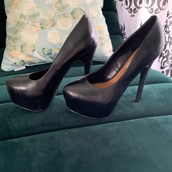 Steve Madden “De Javu” Leather Platform Heels - Size 7 Women - Picture 4 of 8
